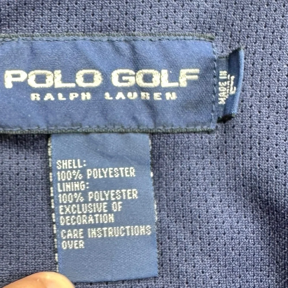 RALPH LAUREN POLO GOLF: Men’s Navy Blue Pullover Golf Jacket -Size Large